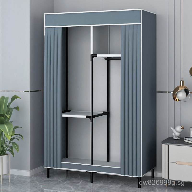 Wardrobe Floor-standing Home Dormitory Bedroom Storage All-steel Frame ...