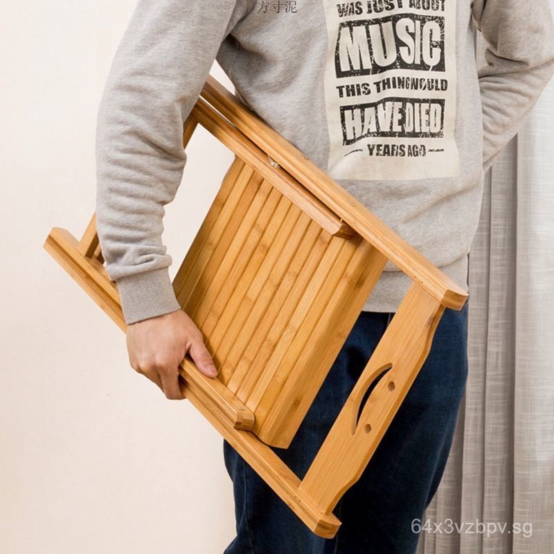 Nanzhu Foldable Small Stool with Backrest, Portable Folding Chair ...