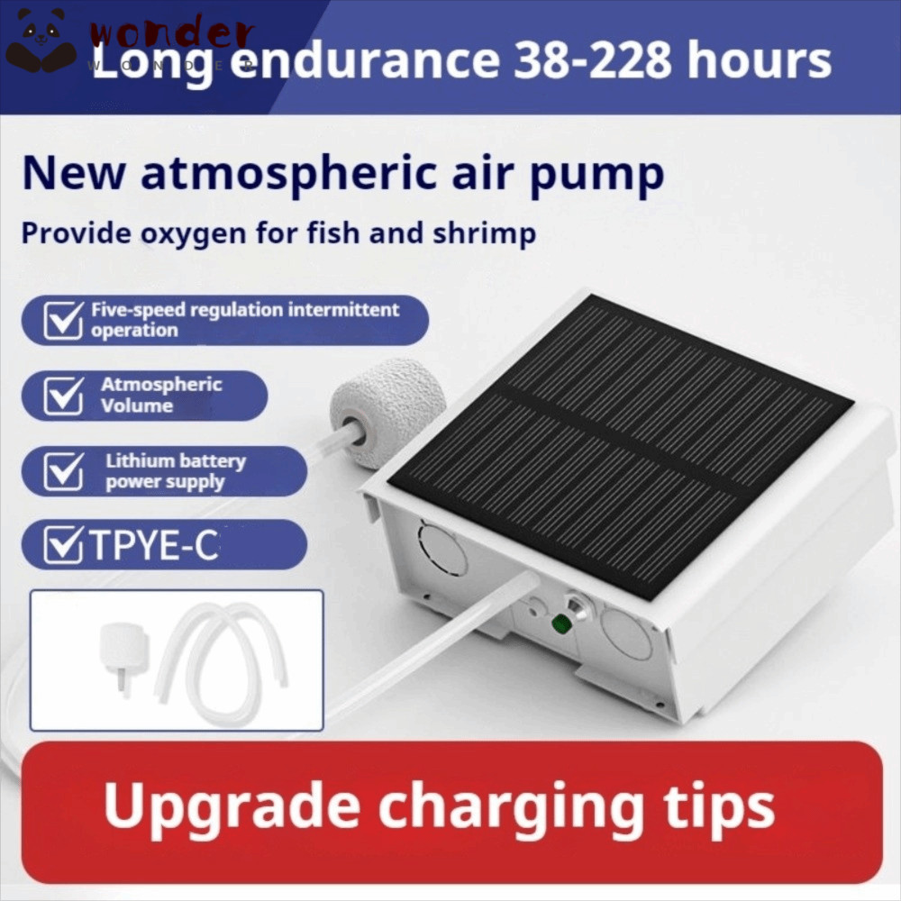 WONDER Fish Oxygen Cabinet Pump, ABS USB Charging Oxygen Pump, Portable ...