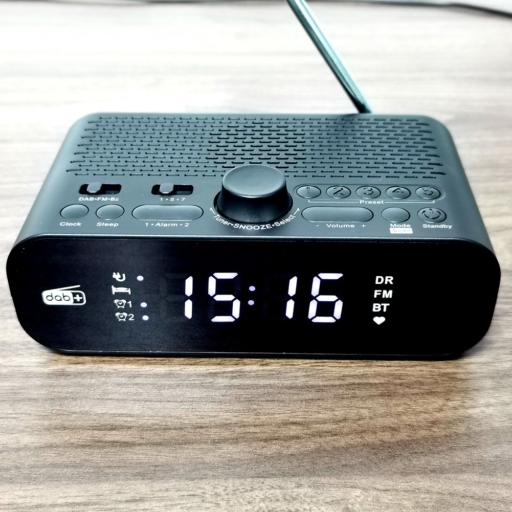 (rain) Portable DAB FM Radio BT Digital Radio LED Display Battery ...