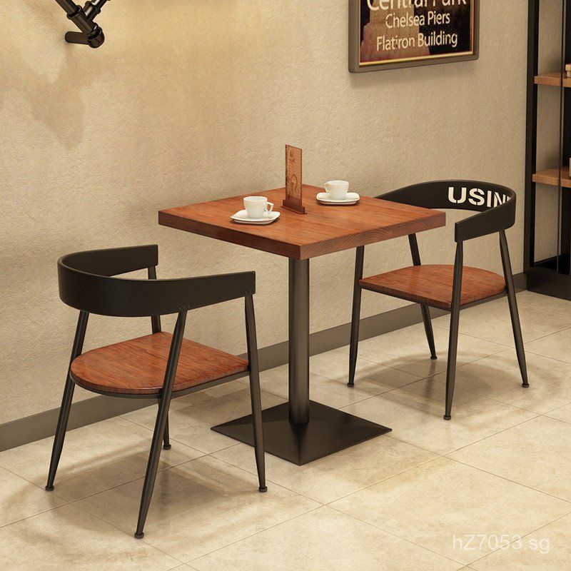 Restaurant Small Table and Chair Set American Style Small Square Table ...