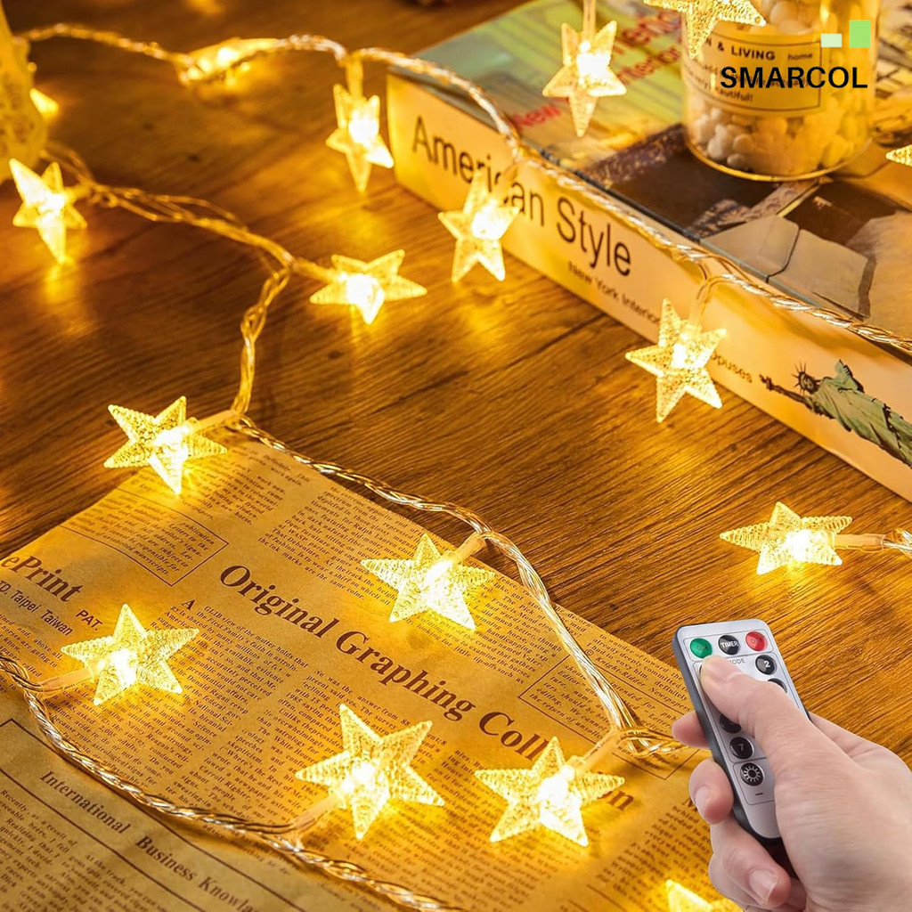 Star String Lights 10M 100LED Star Lights With Remote Control 8 Modes ...
