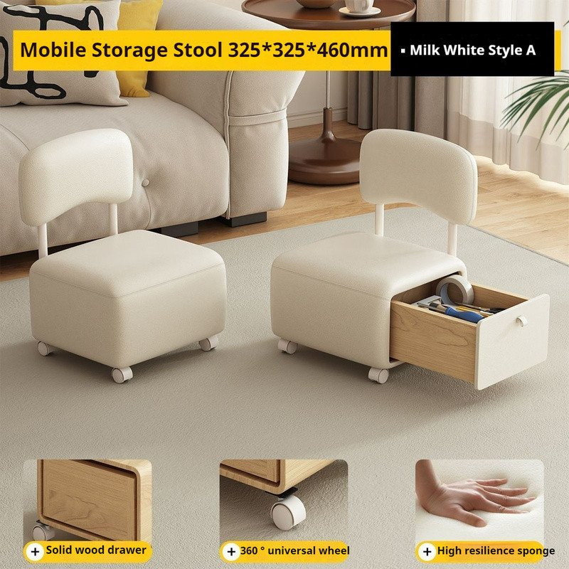 Storage Storage Stool Universal Wheel Small Stool Shoe Changing Stool ...