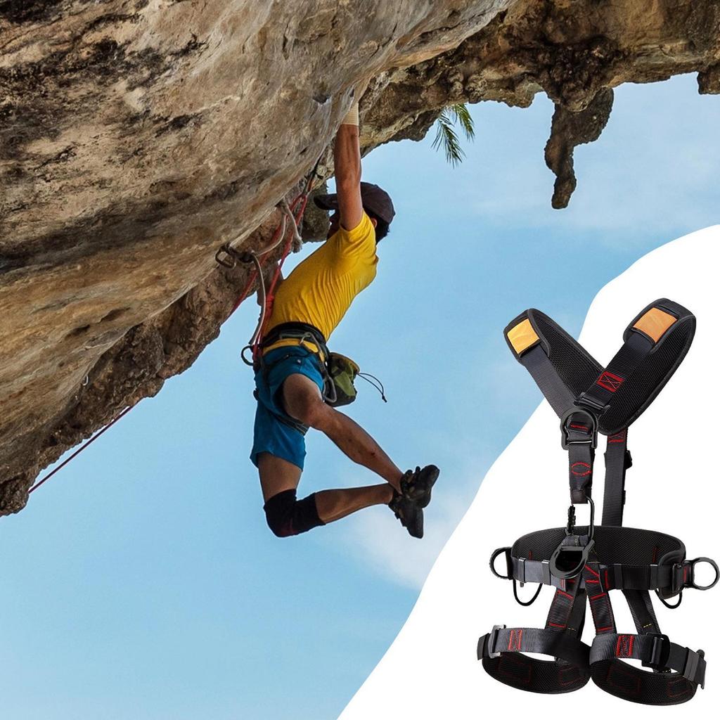 Adjustable Safety Harness Fall Protection Kit for Men with Detachable ...