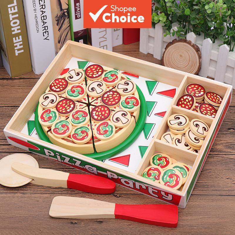 New Style Pizza Children's Educational Toys Wooden Kindergarten Play ...