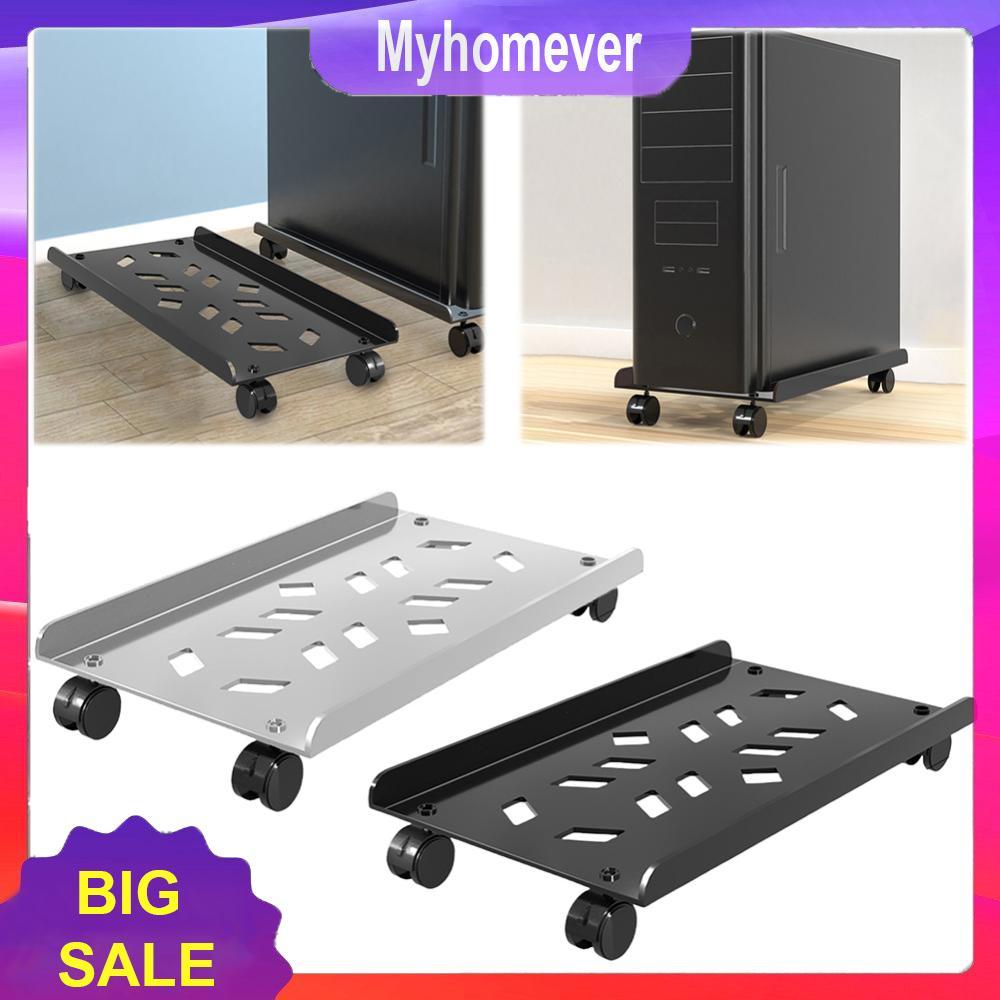 PC Stand Computer Tower Stand with Rolling Caster Wheels Steel Heavy ...