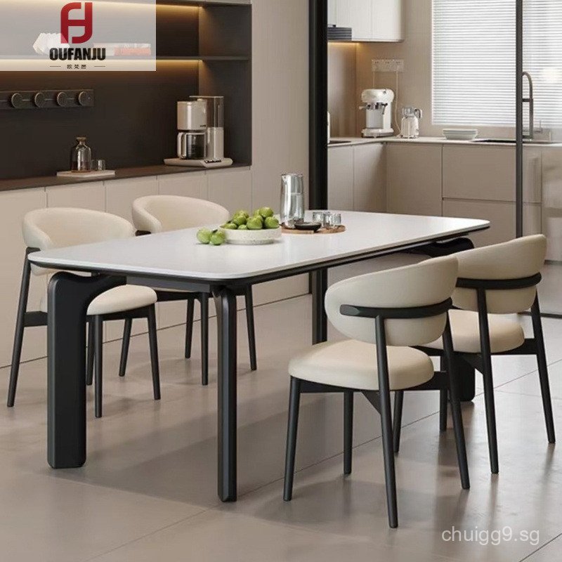 Italian Minimalist Rock Slab Dining Table for Home Use, Small Apartment ...