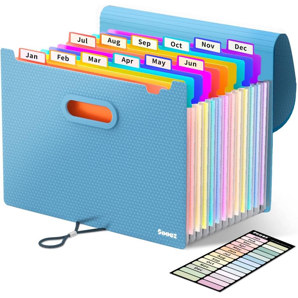Sooez Upgraded Accordion File Organizer, Expanding File Folder with ...