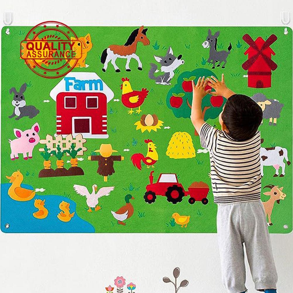 Diy Felt Board Toys Toddler Montessori Story Board Pattern Animals ...