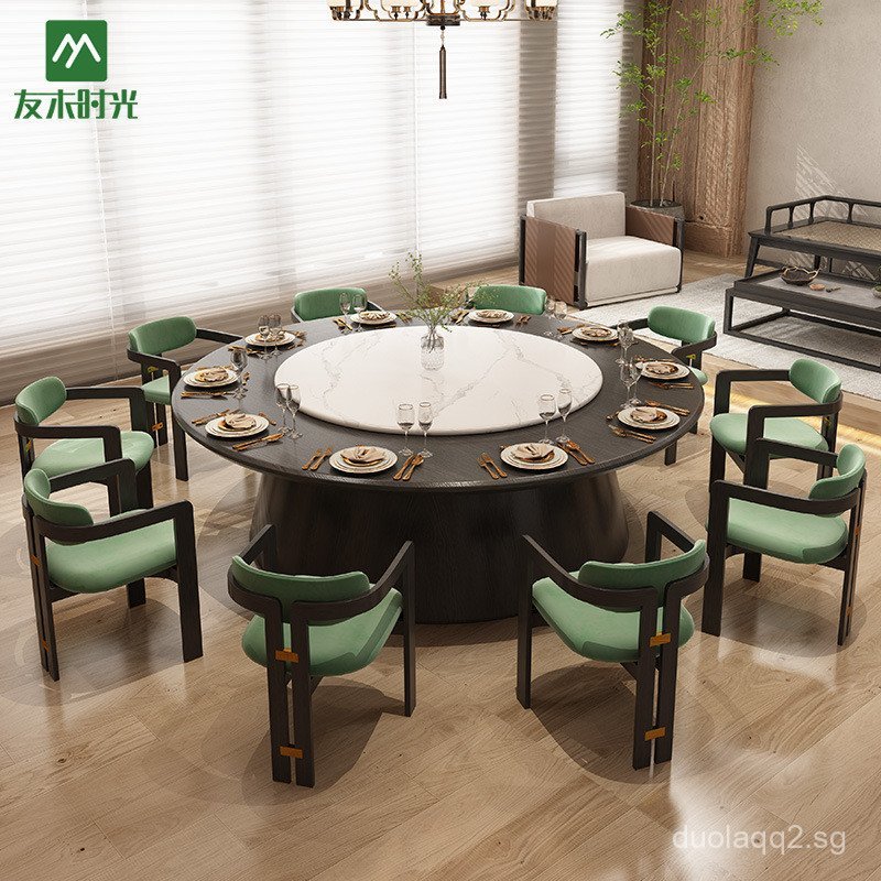Luxury Restaurant Multi-Seater Electric Rotating Dining Table and Chair ...