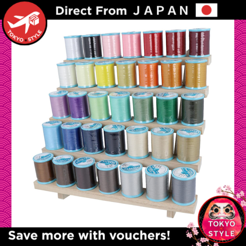 FUJIX Shappespan Sewing Thread Set, Thickness #60, 200 m Spools, 35 ...