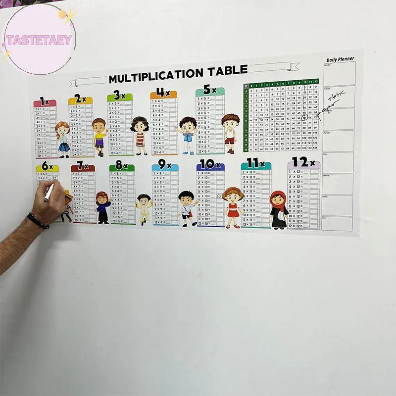 TEAY Write Erase Color Multiplication Table Times Table Math Practice ...