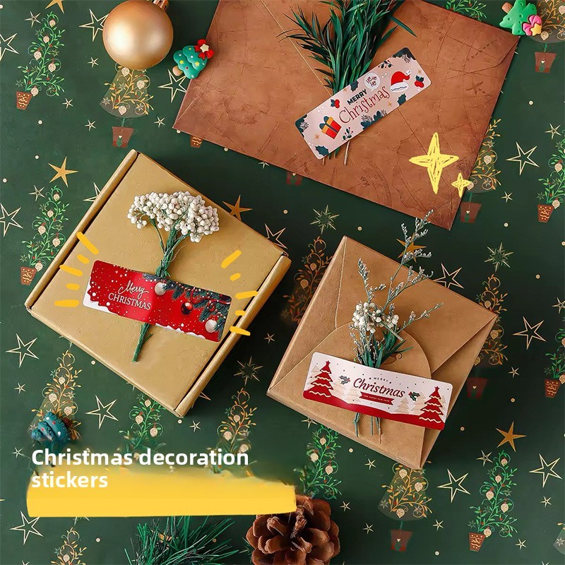 Christmas Stickers for Gifts Box Decoration | Cute Santa Claus Cartoon ...