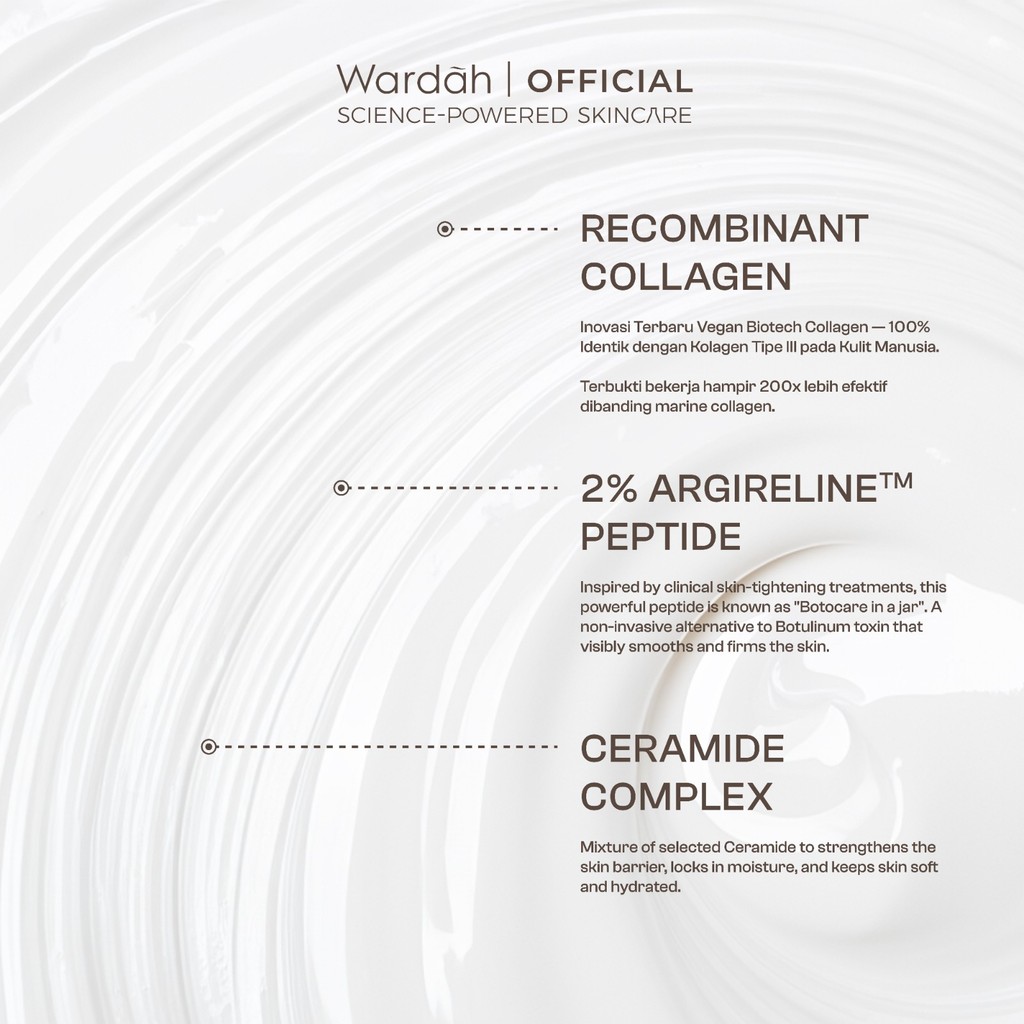 [Wardah Exclusive Member] Wardah Plump & Firm Recombinant Collagen + 2% Argireline Peptide Gel Moisturizer 30g - Pelembab Skin Care Wajah - Gambar 4
