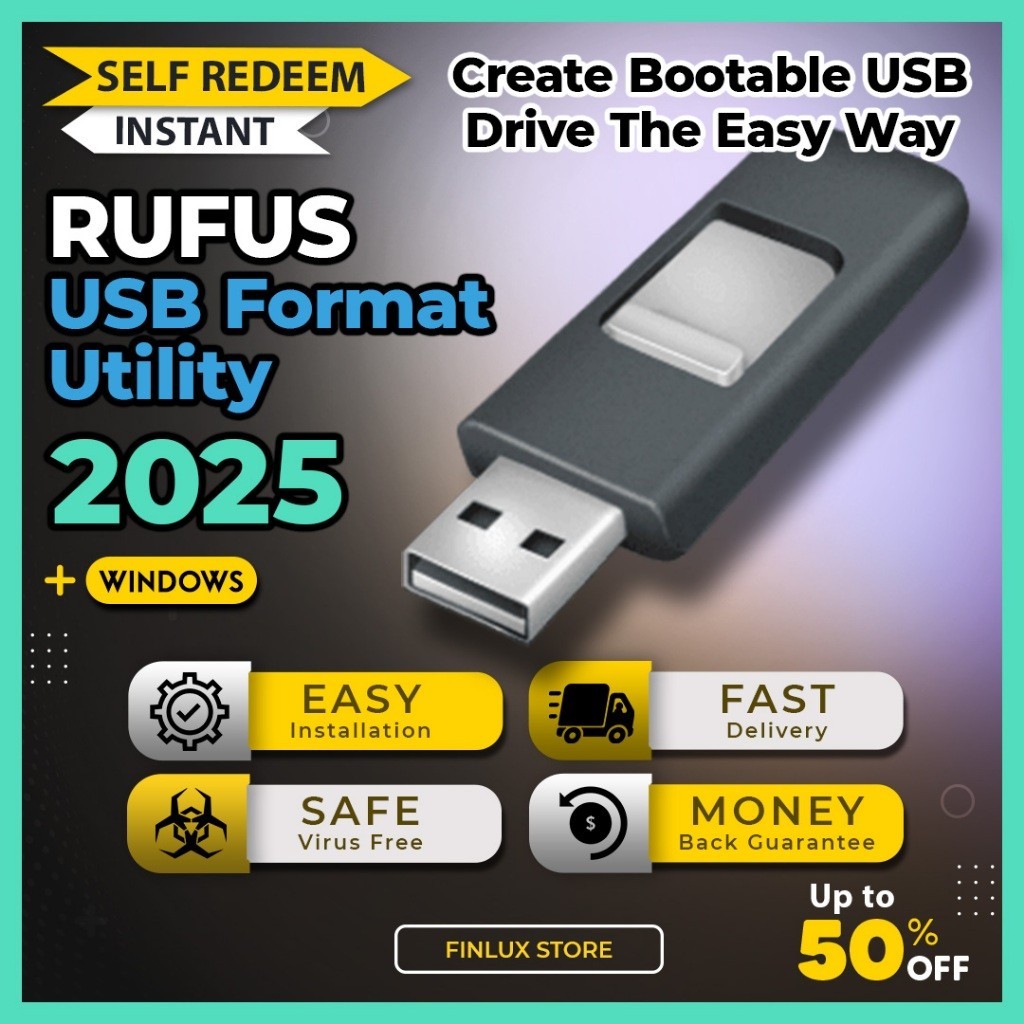 Rufus v4.10 Latest 2025 Lifetime For Windows | USB Utility | Shopee ...