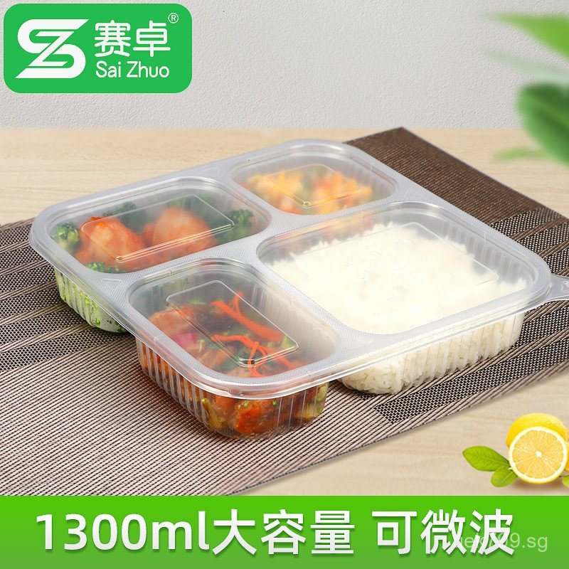 Lunch Box Transparent Square Fast Food Box Commercial Takeout Box ...