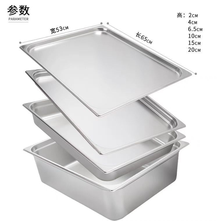 Stainless Steel Food Turnover Square Basin