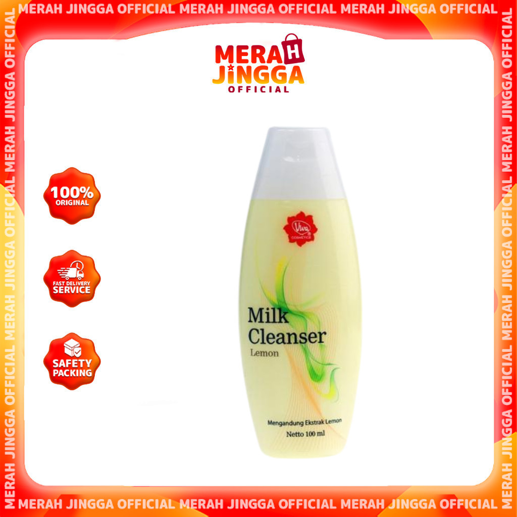 Viva Milk Cleanser Lemon 100 ml & 200 ml / Merah Jingga Official