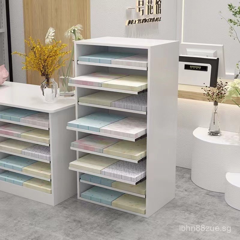 Flower Shop Wrapping Paper Storage Cabinet Multi-layer Pull-out Art ...
