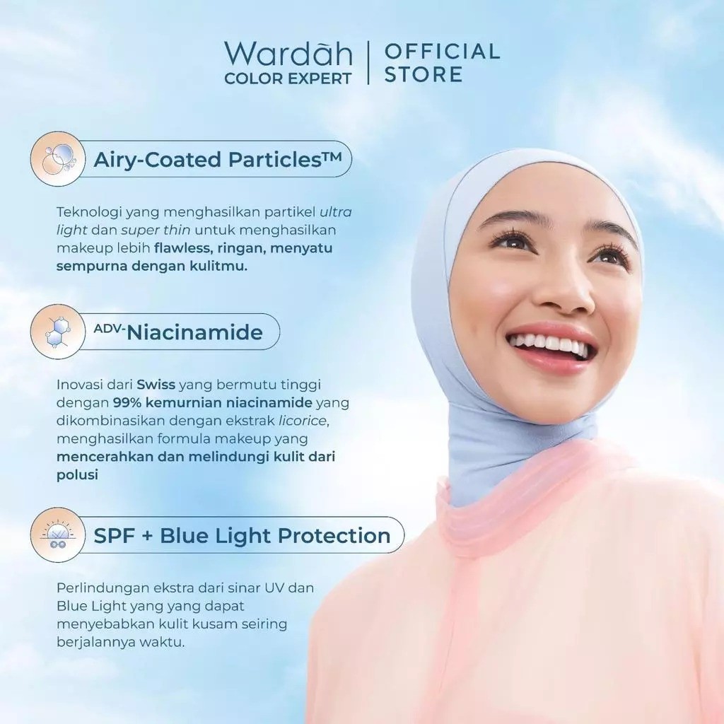 [PAKET BEDAK NATURAL] WARDAH Lightening Fresh BB Tint 15ml + Lightening Matte Powder 20g - Bedak Tabur dengan Smooth Matte Finish SPF 20 PA dan Serum Niacinamide, Flawless, Base Makeup Super Ringan Cushion Foundation TWC Tahan Air Tahan Lama - Makeup - Gambar 4
