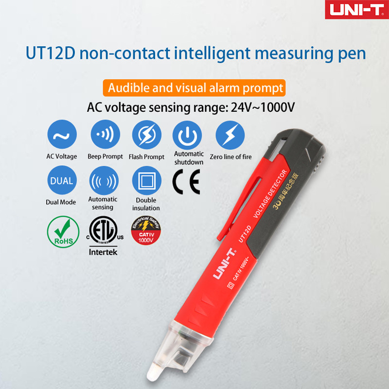 UNI-T UT12D AC Voltage Tester Detector Non-contact Indicator Pencil ...
