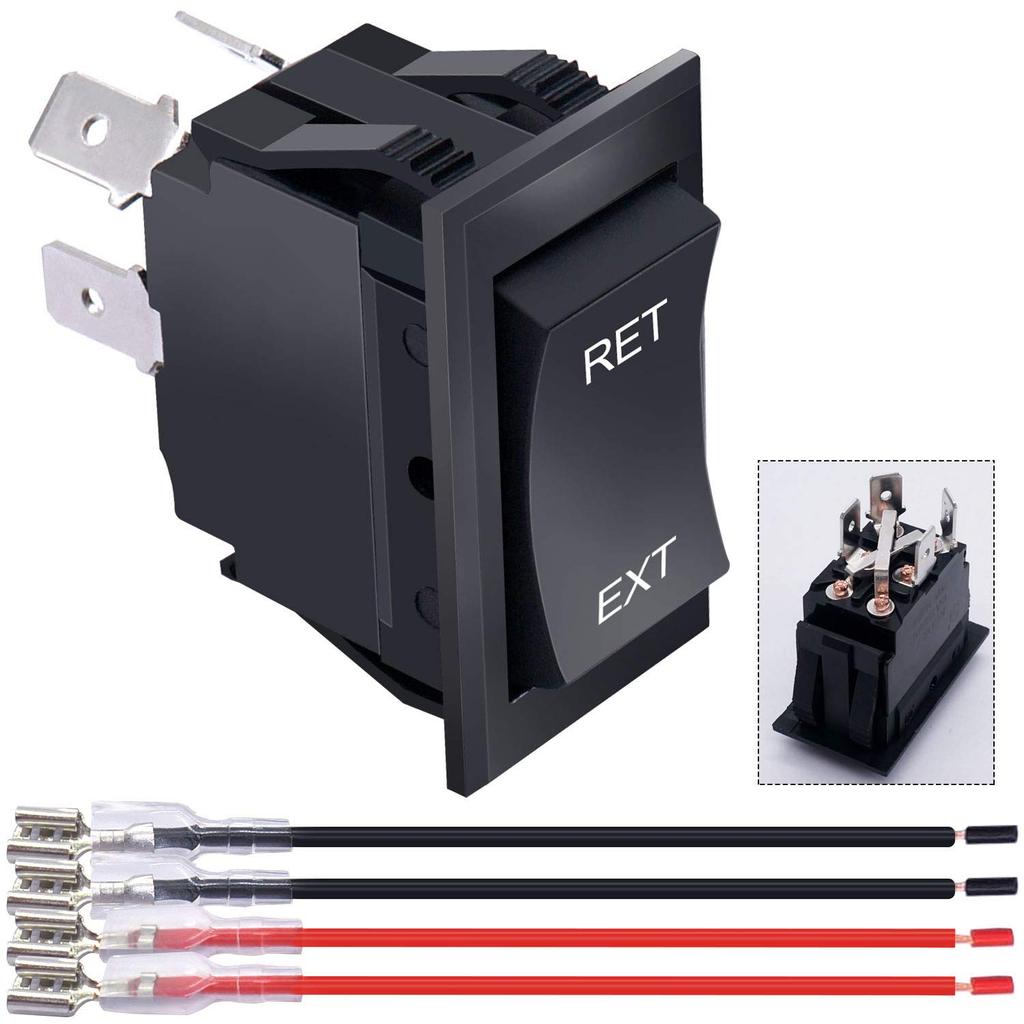weideer 12V Reverse Polarity Switch Momentary Power Jack Rocker Switch ...