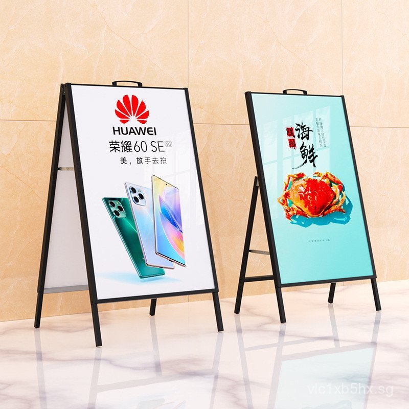 A Portable Iron Poster Stand KT Board Display Stand Signage Guide Sign ...
