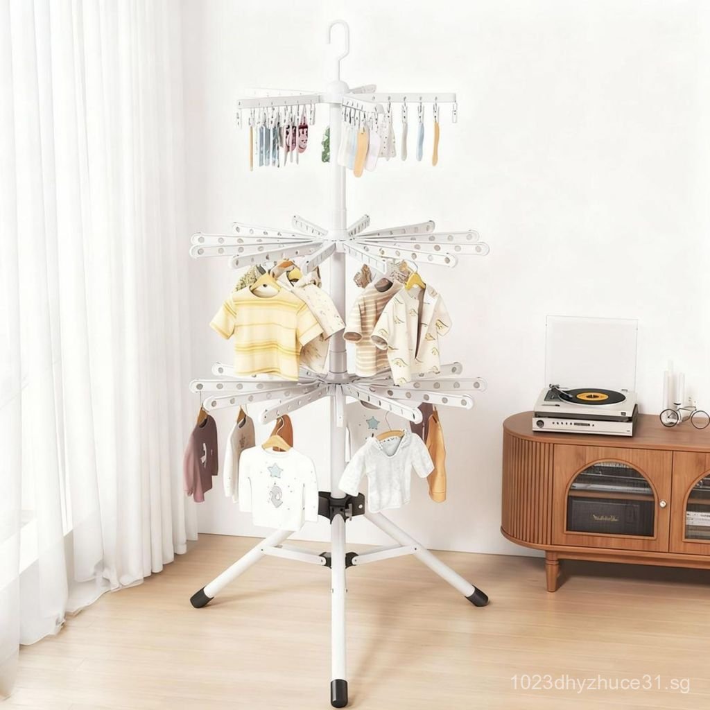 Multi-Functional Floor-Standing Clothes Drying Rack Baby Clothes Hanger ...