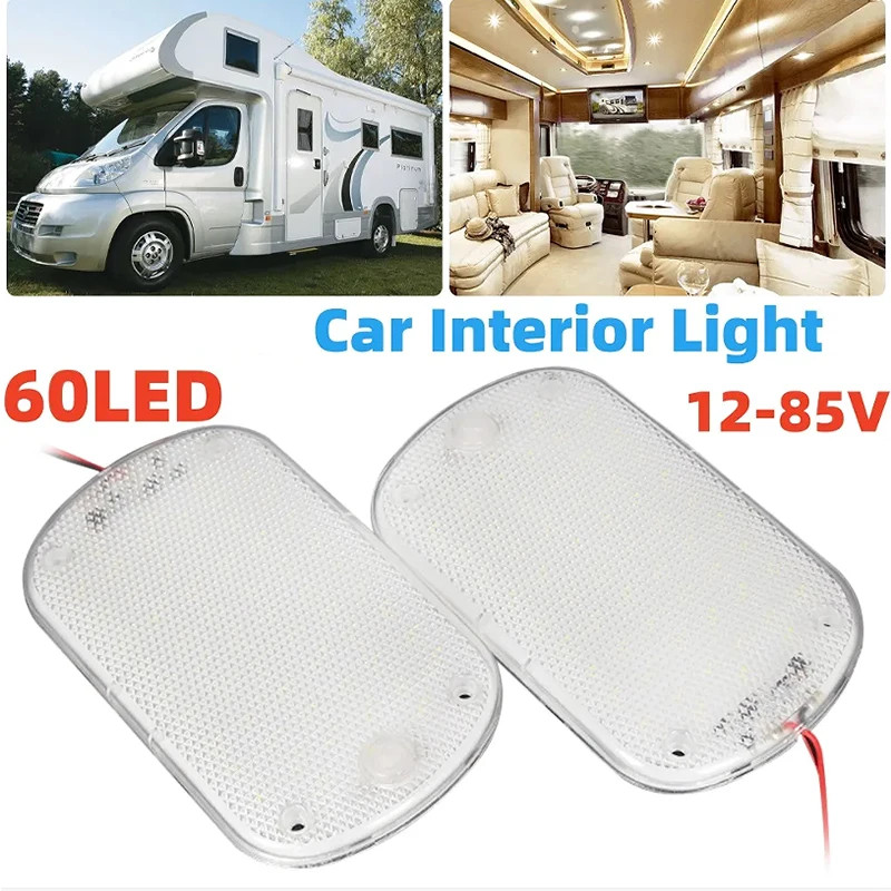 12V-85V LED Car Interior Light Universal Bright Cabin Ceiling Reading ...