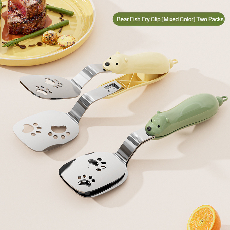 Cartoon Fish Turner Clamp/Non-Slip Cooking Tongs/Steak Grill Clamp with ...