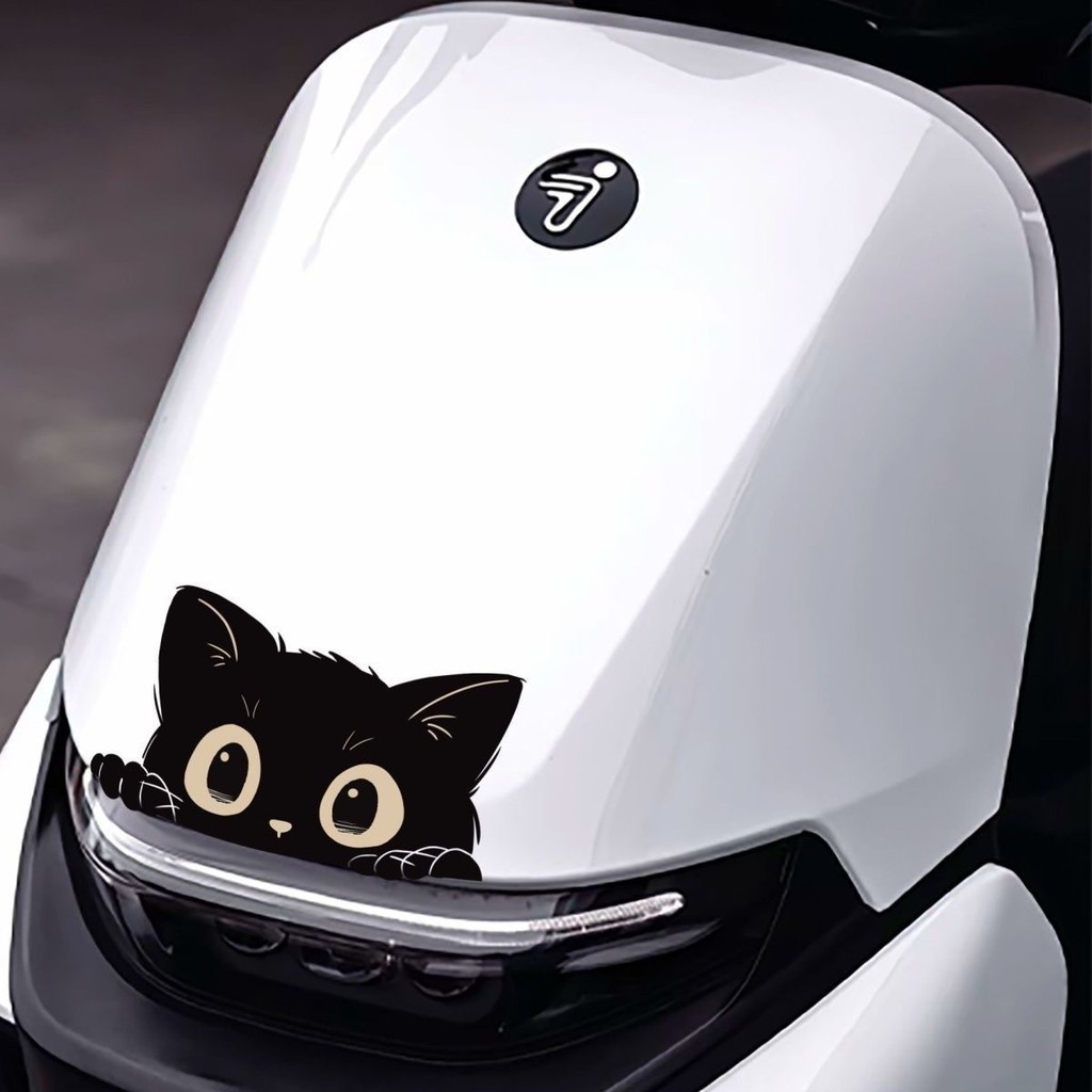 Scratch Blocking Small Car Sticker Peeking Target Black Cat Sticker ...