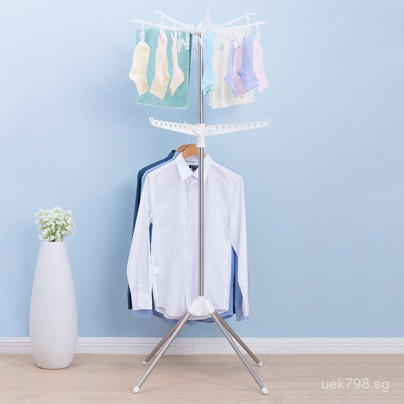 Clothes Rack Baby Stainless Steel Diaper Rack Balcony Floor Standing ...