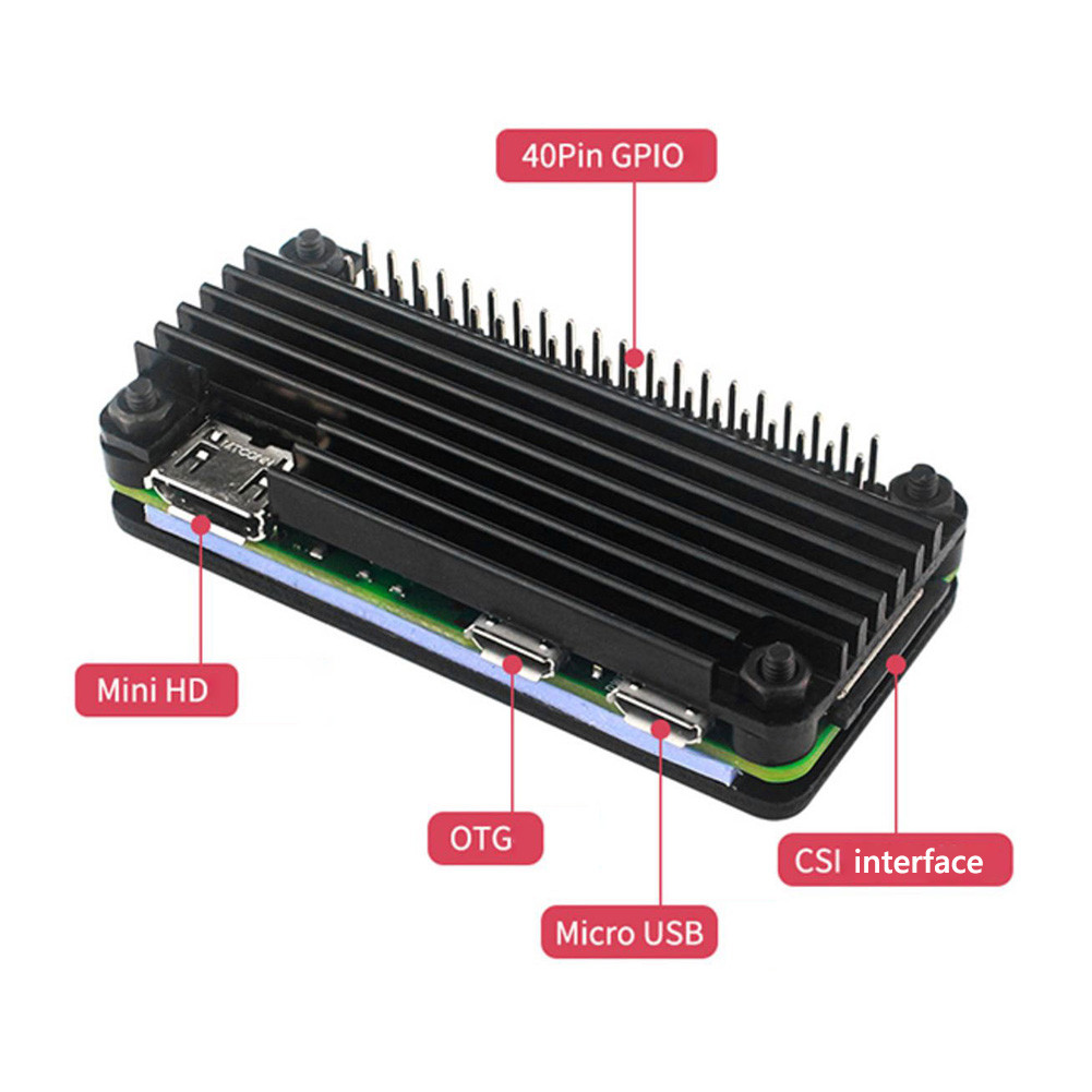 DIY Aluminum Alloy Shell Kit for Raspberry Pi Zero/Pi Zero 2W Cooling ...