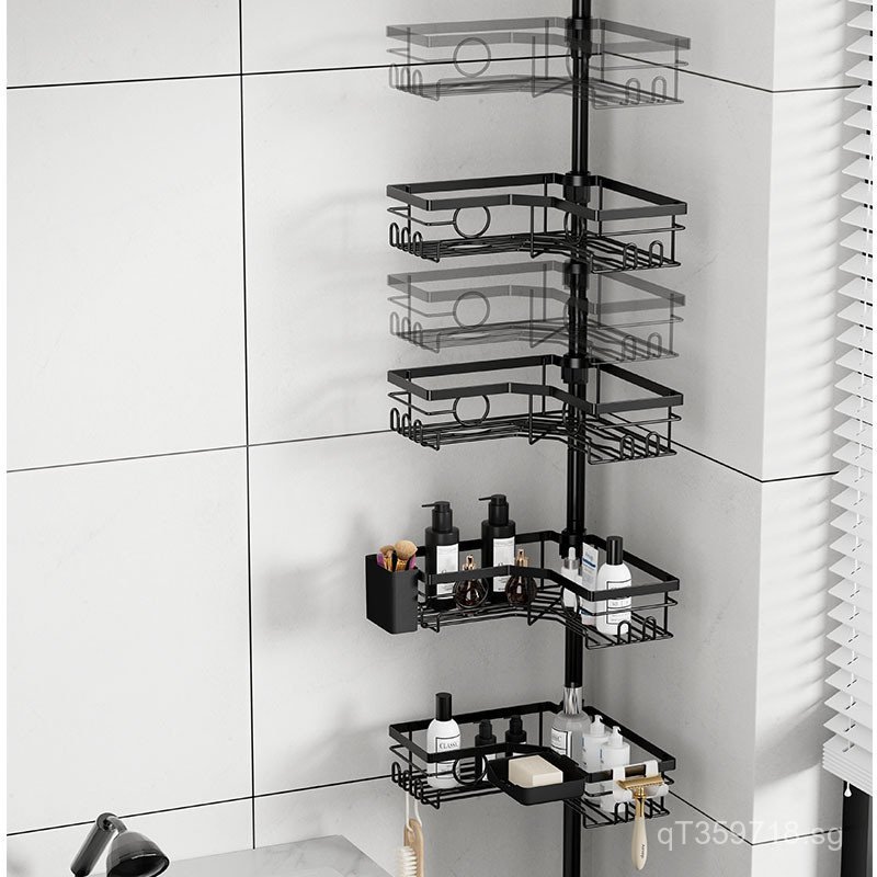 Expandable Triangular Overhead Storage Rack New Rotatable Bathroom ...