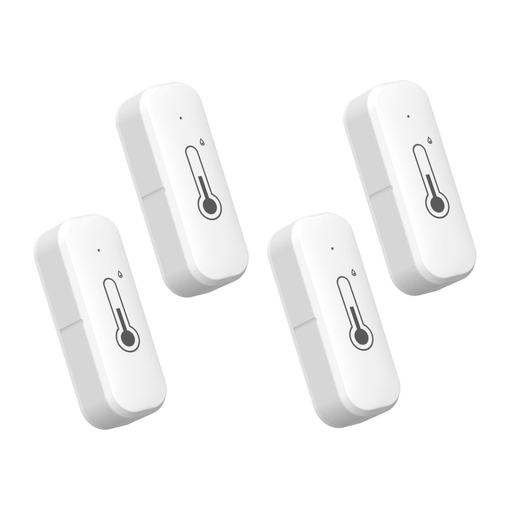 WiFi Hygrometer Thermometer 4 Pack, Mini Indoor Wireless Temperature ...