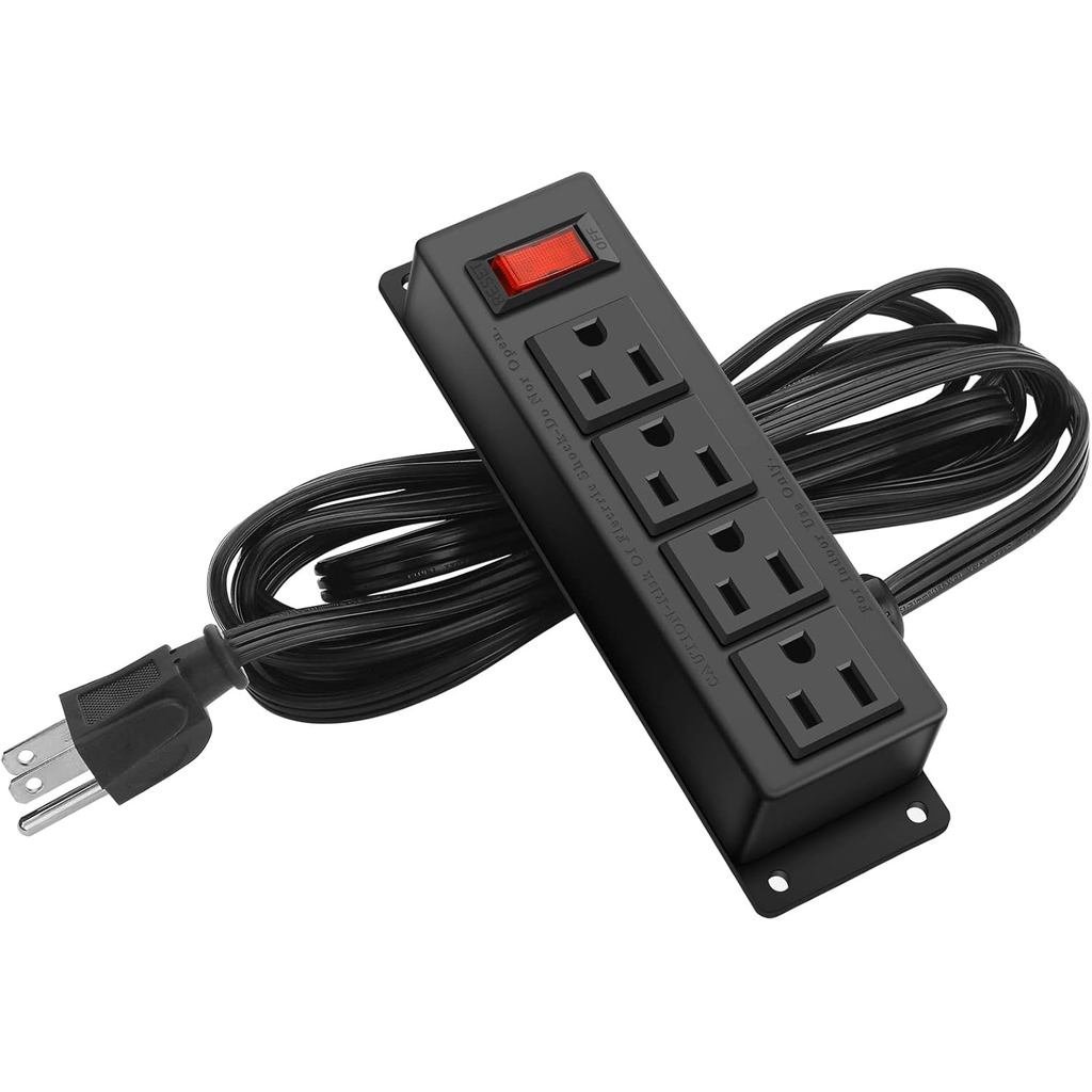 Wall Mount Power Outlet Strip, 4 Outlet Mountable Power Strip with ...