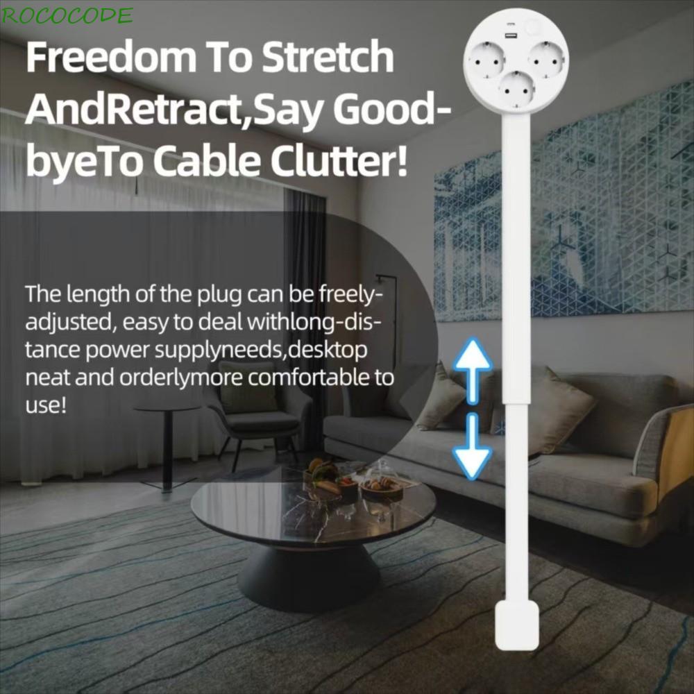ROCOCODE Electrical Outlet Extender Plug, EU Rotates Wall Outlet ...