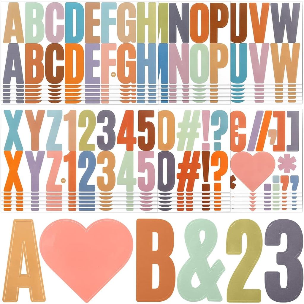 600 Pcs 36 Sheets Large Letter Stickers 2.5 Inch Self-Adhesive Letter ...