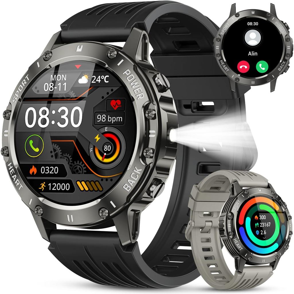 Smart Watch for Men Fitness Tracker: Bluetooth Waterproof Make Answer ...