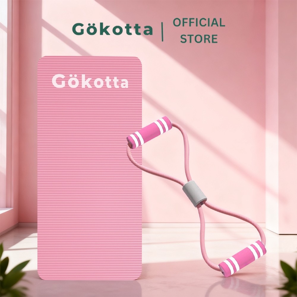 GoKotta Yoga Set Matras Tebal Anti-Slip + Band