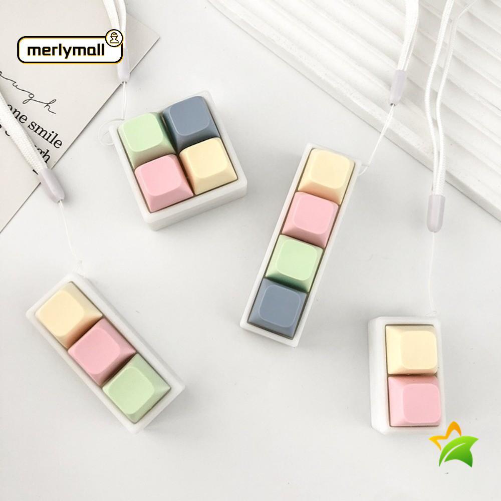 MERLYMALL Finger Keyboard, Key Button 2/3/4 Keys Fidget Keychain ...