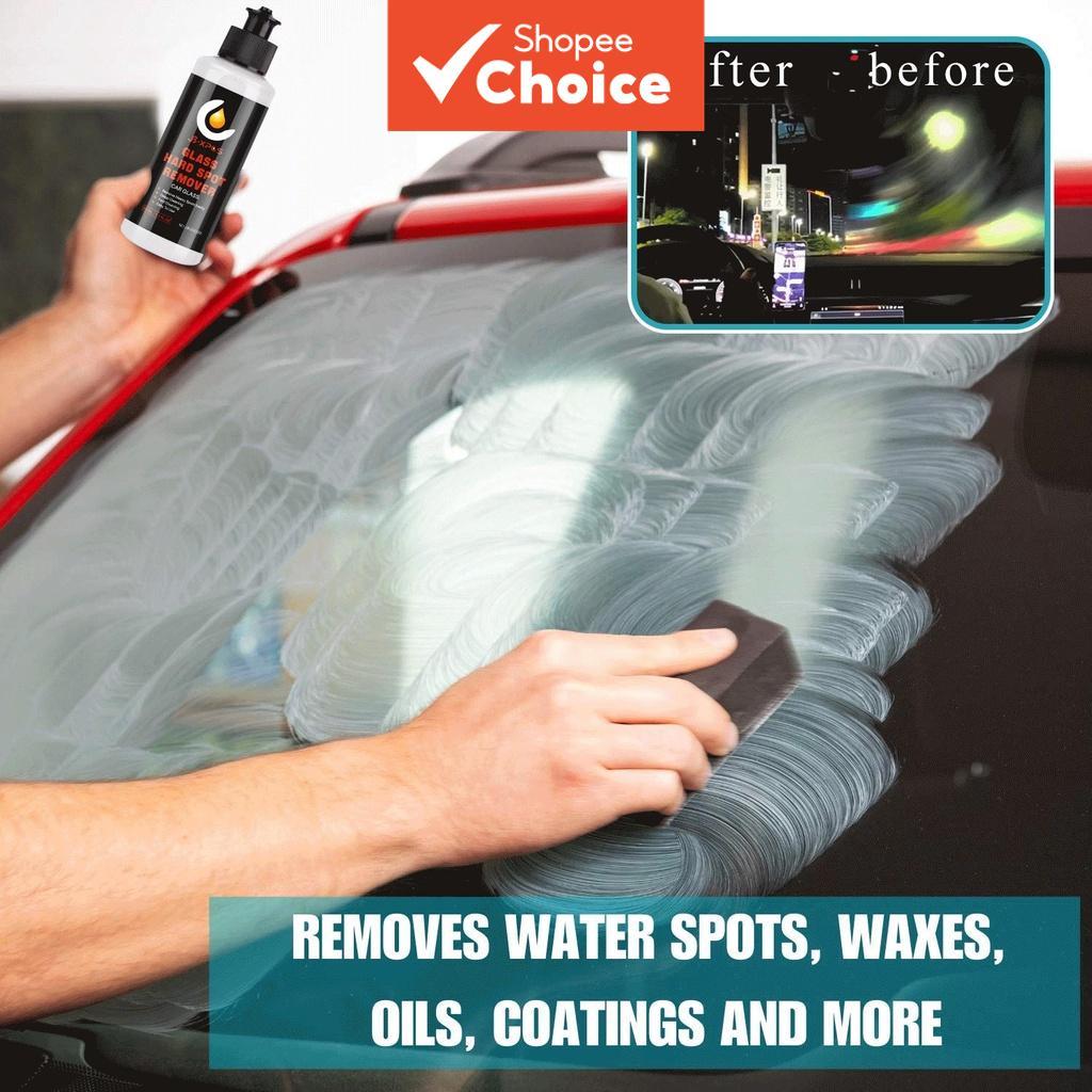 50g Anti-Fog Car Glass Cleaner Paste - Oil Film Remover with Sponge for ...