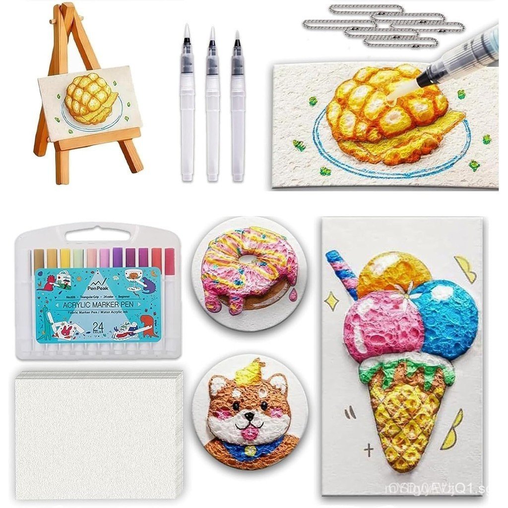 3D Magic Foam Texture Painting Kit, Magic Puffy Paint Art, Puffy ...