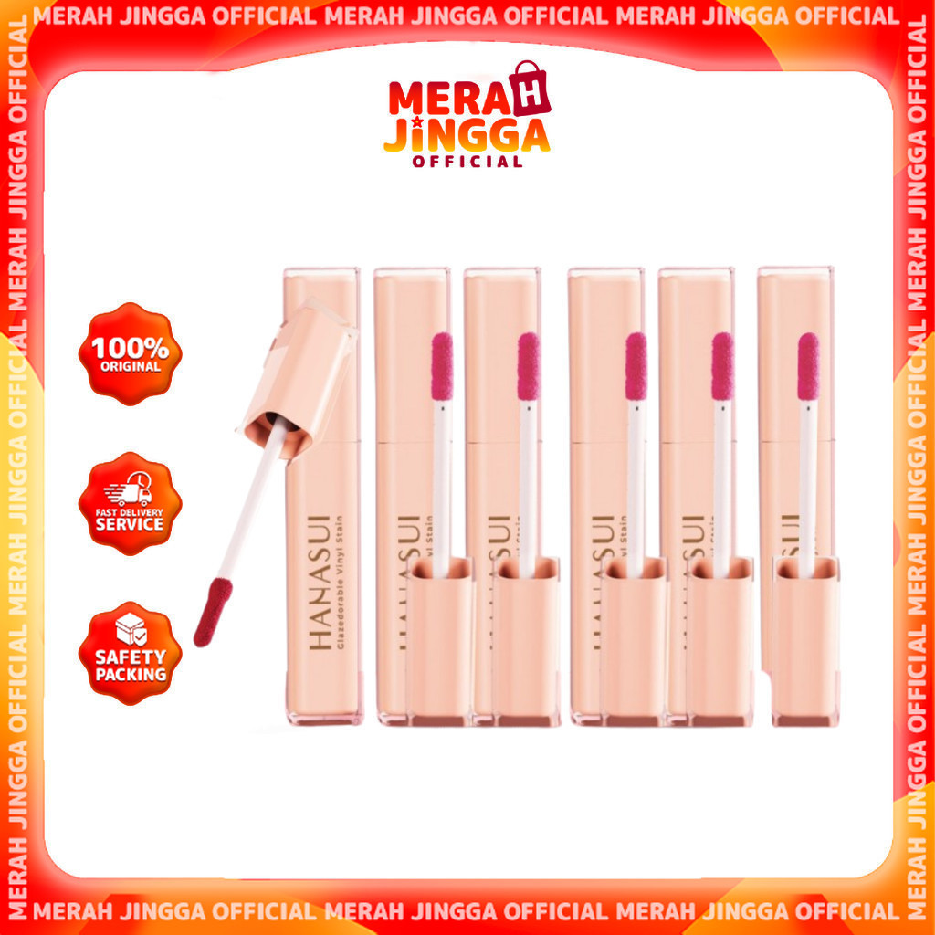 Hanasui Glazedorable Vinyl Stain Glaze Intens Vibrant Color Technology / Merah Jingga Official