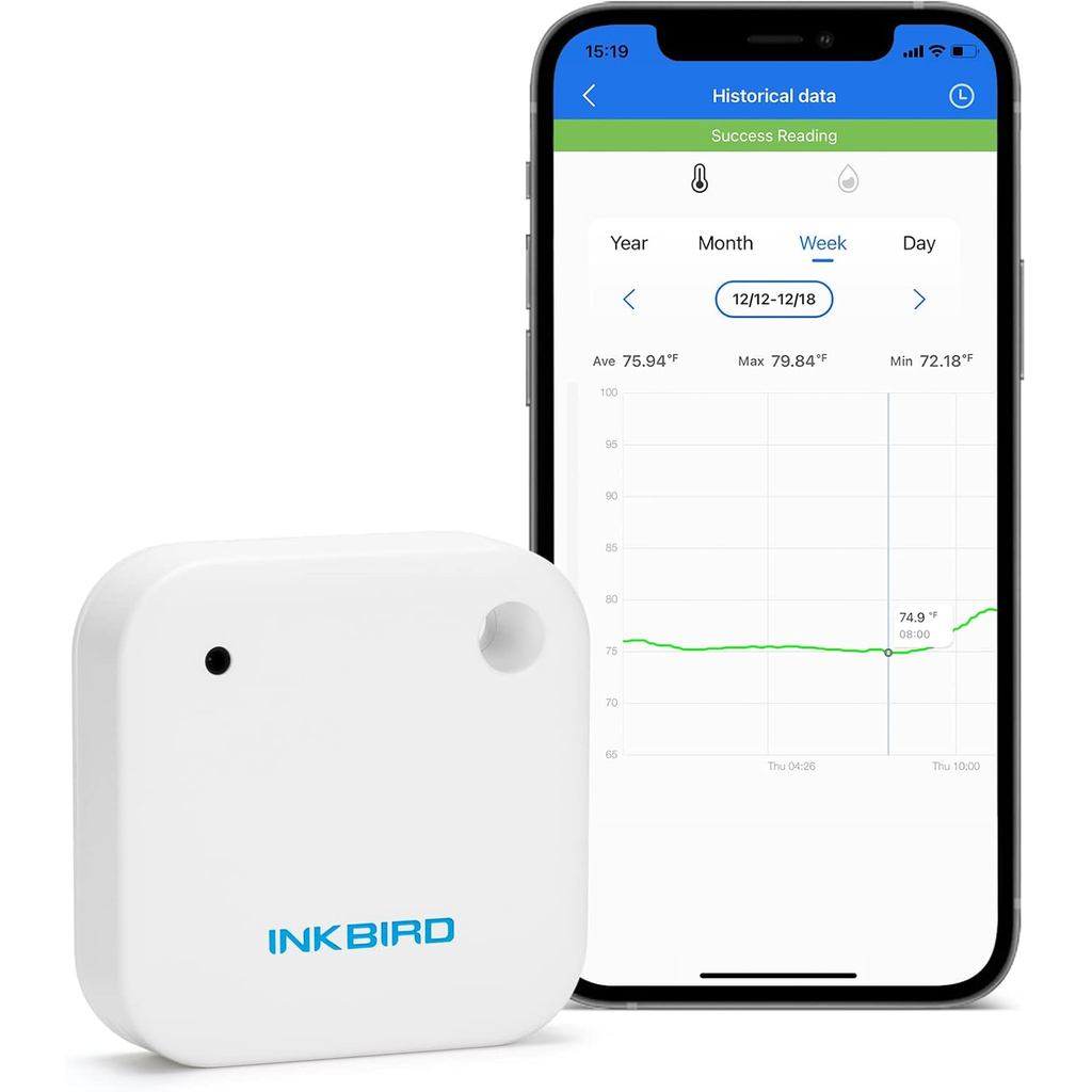Inkbird Wireless Thermometer Humidity and Temperature Monitor, IBS-TH2 ...