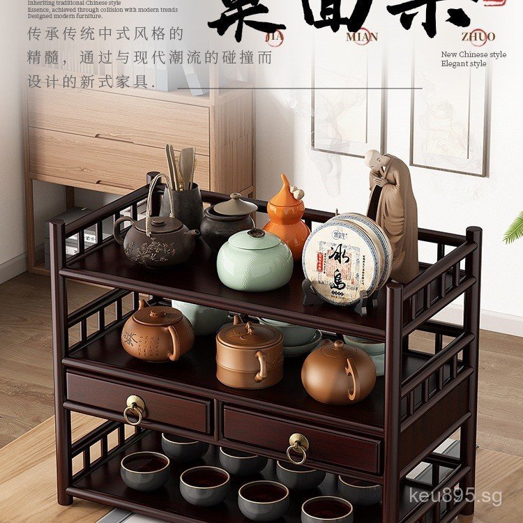 Countertop Display Rack Tea Room Ornament Desktop Tea Set Storage Rack ...
