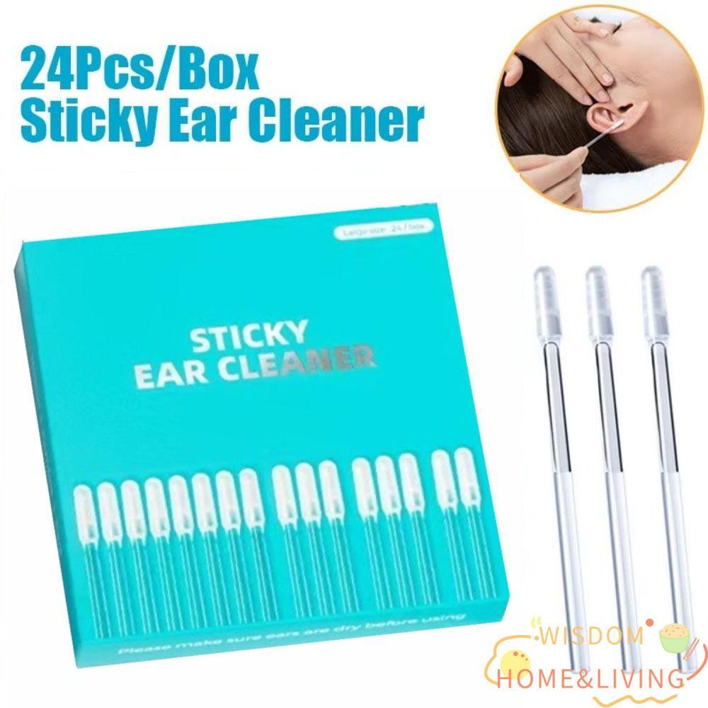 WISDOM Sticky Ear Swabs, Silicone Soft Disposable Ear Swabs, Ear ...