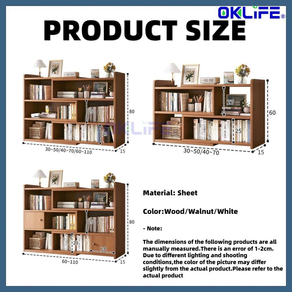 Home Storage Display Cabinet Desktop Bookshelf Simple Bookcase Multi-functional Corner Expandable Shelf view 9