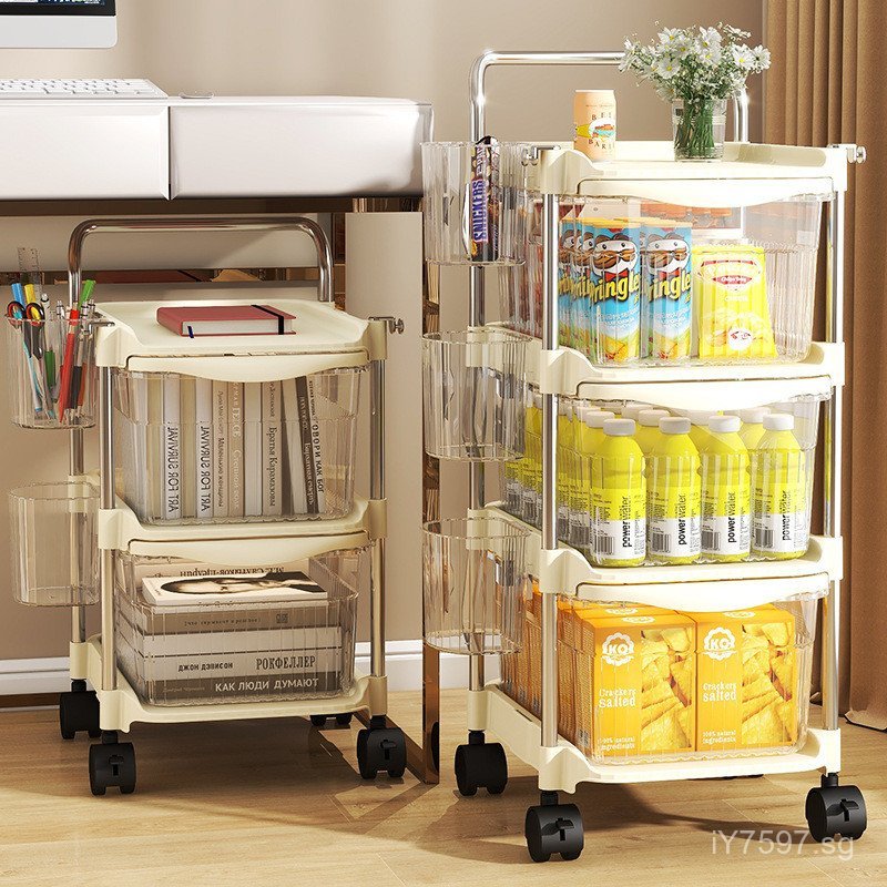 Storage Dustproof Drawer-Type Small Trolley Floor Storage Rack with ...