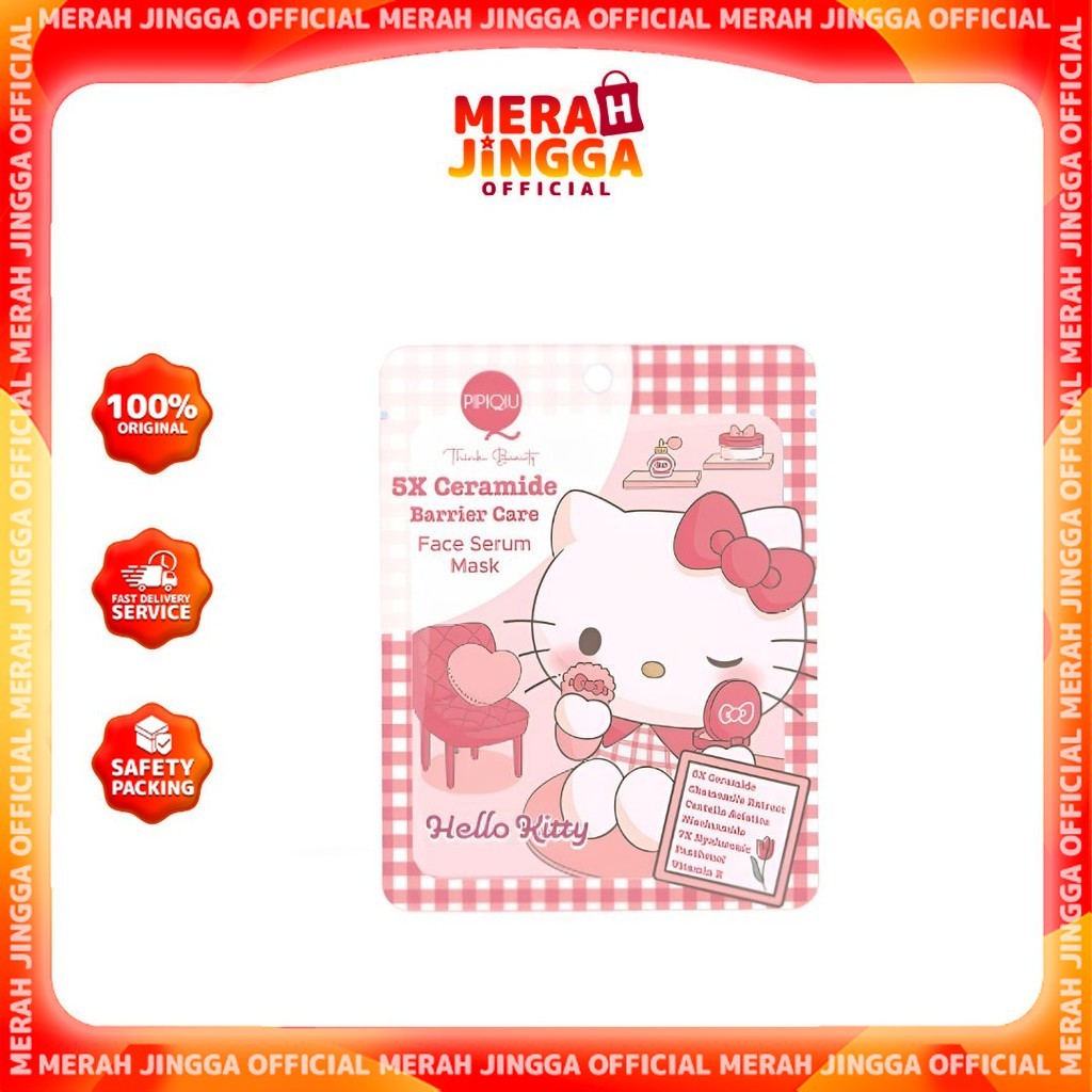 Pipiqiu Skincare - Mask 25g - Hello Kitty / Merah Jingga Official